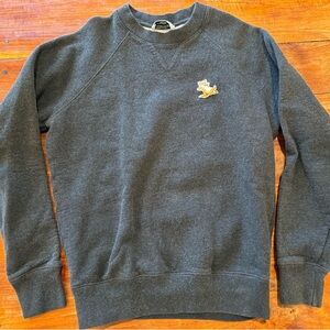 MAISON KITSUNE Chillax Fox Patch Grey Sweatshirt XXS